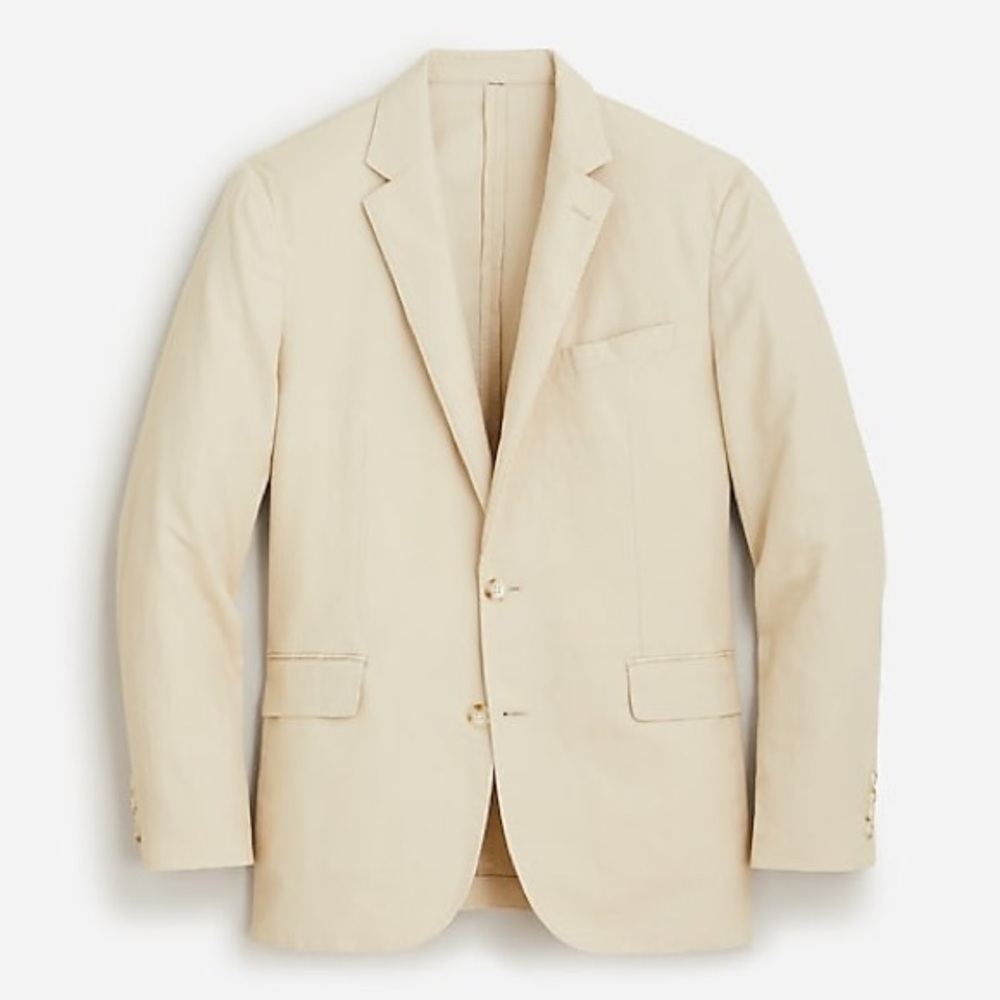 NWT J. Crew Ludlow Cream Linen Two-Button Sport Coat